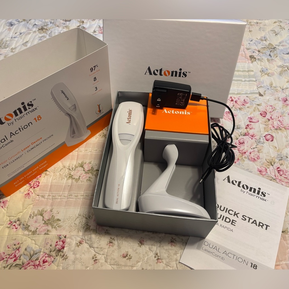 Actonis 18 Dual Action Hair Tool - White/Rose Gold Accents by Hairmax - Picture 2 of 6